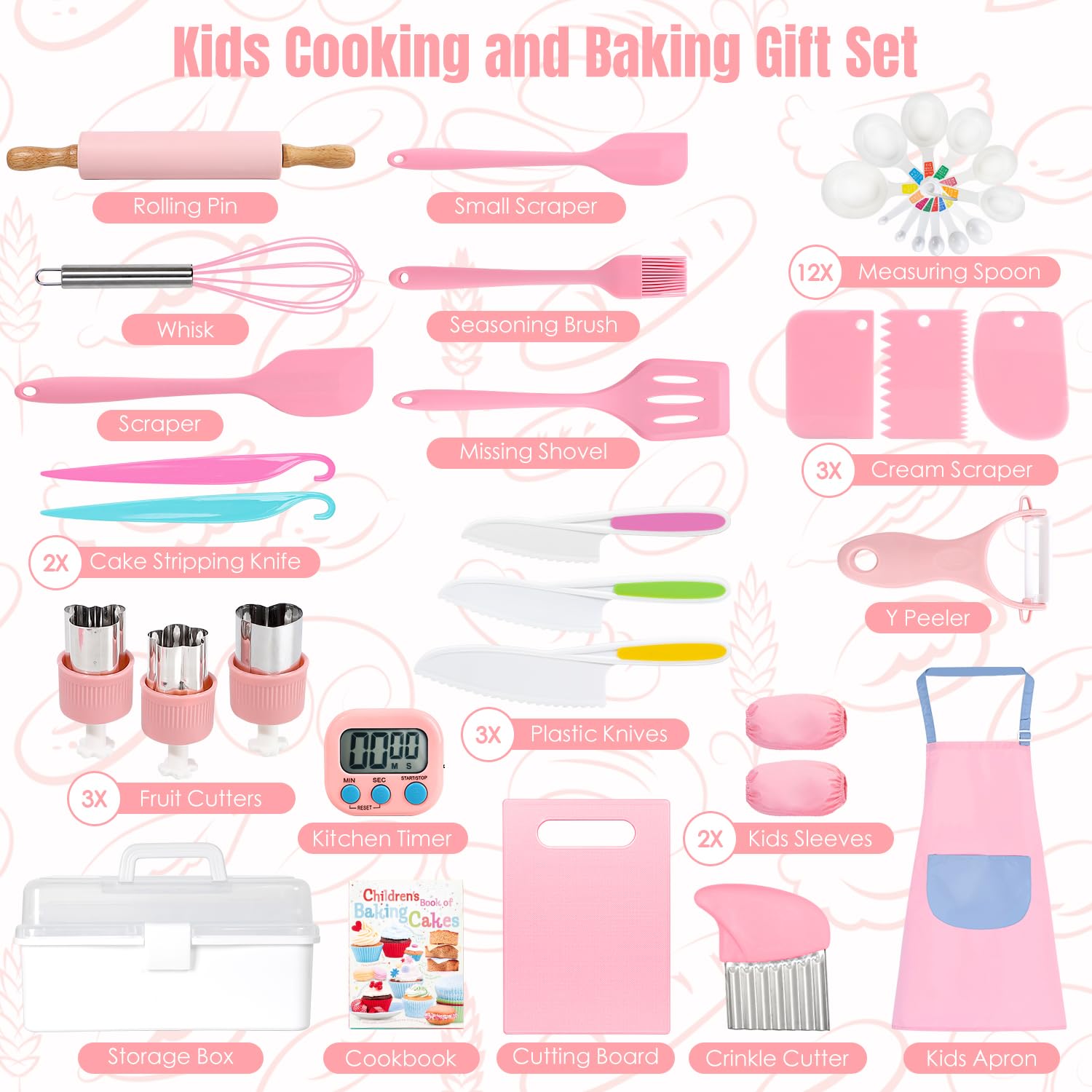 Suhctuptx kids cooking set cookbook guiding simple, tasty activities for budding chefs