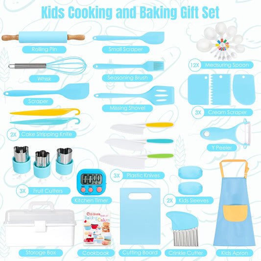 Suhctuptx kids cooking set recipe book guides beginner chefs through simple steps.