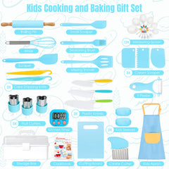 Suhctuptx kids cooking set recipe book guides beginner chefs through simple steps.