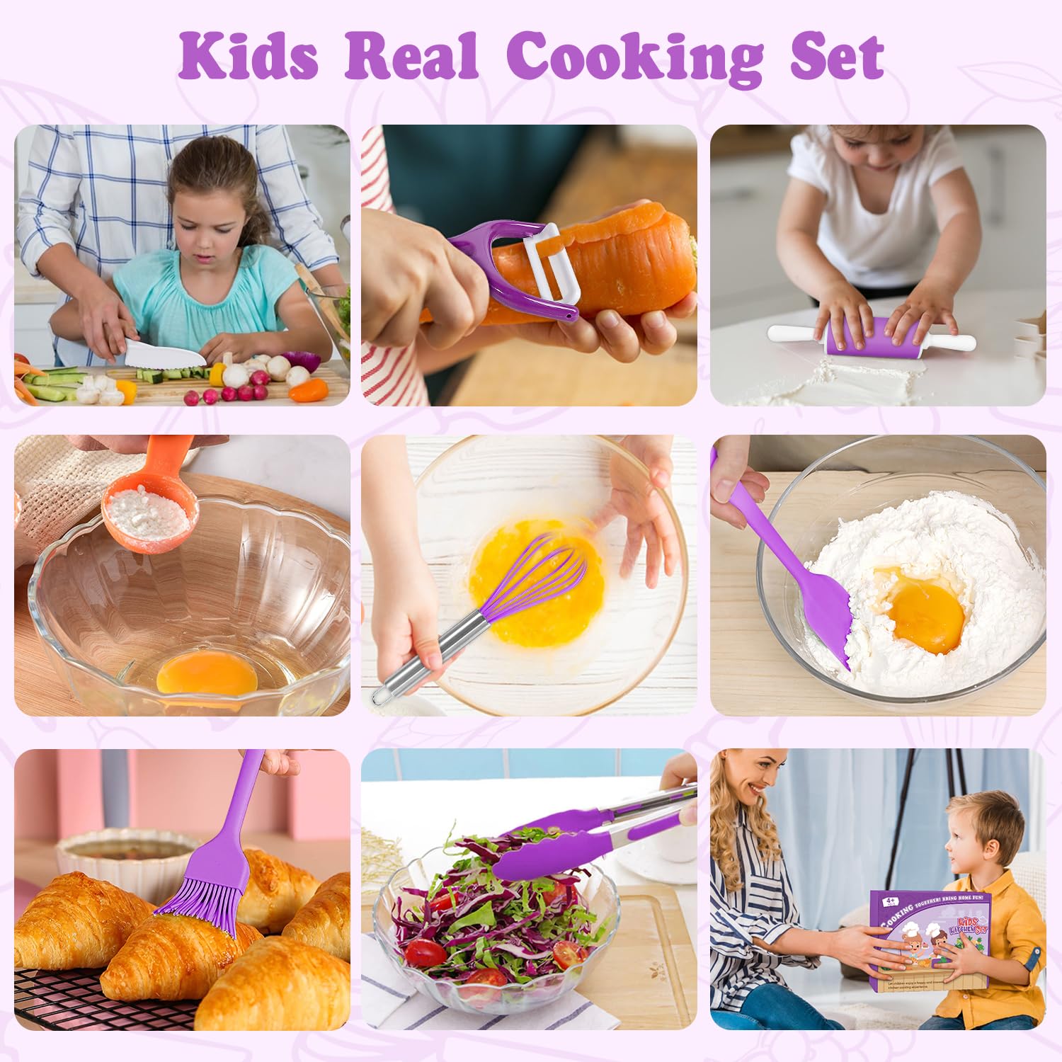 Suhctuptx kid-safe knives enable gentle cutting practice for beginners.