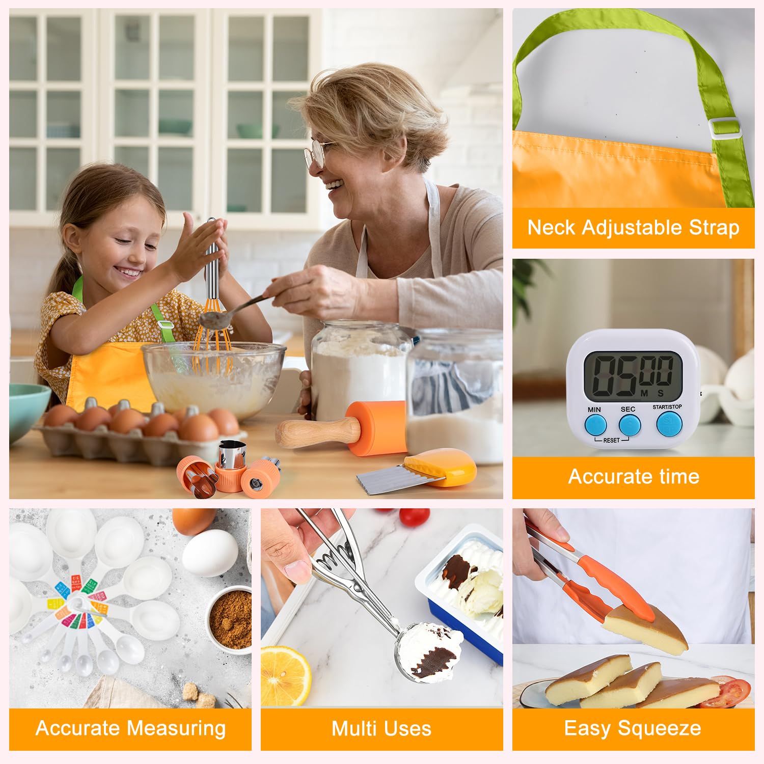 Suhctuptx waterproof apron protects clothes during kid kitchen activities