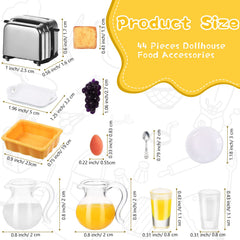 Suilung juice jug with two cups for a bright dollhouse kitchen scene.