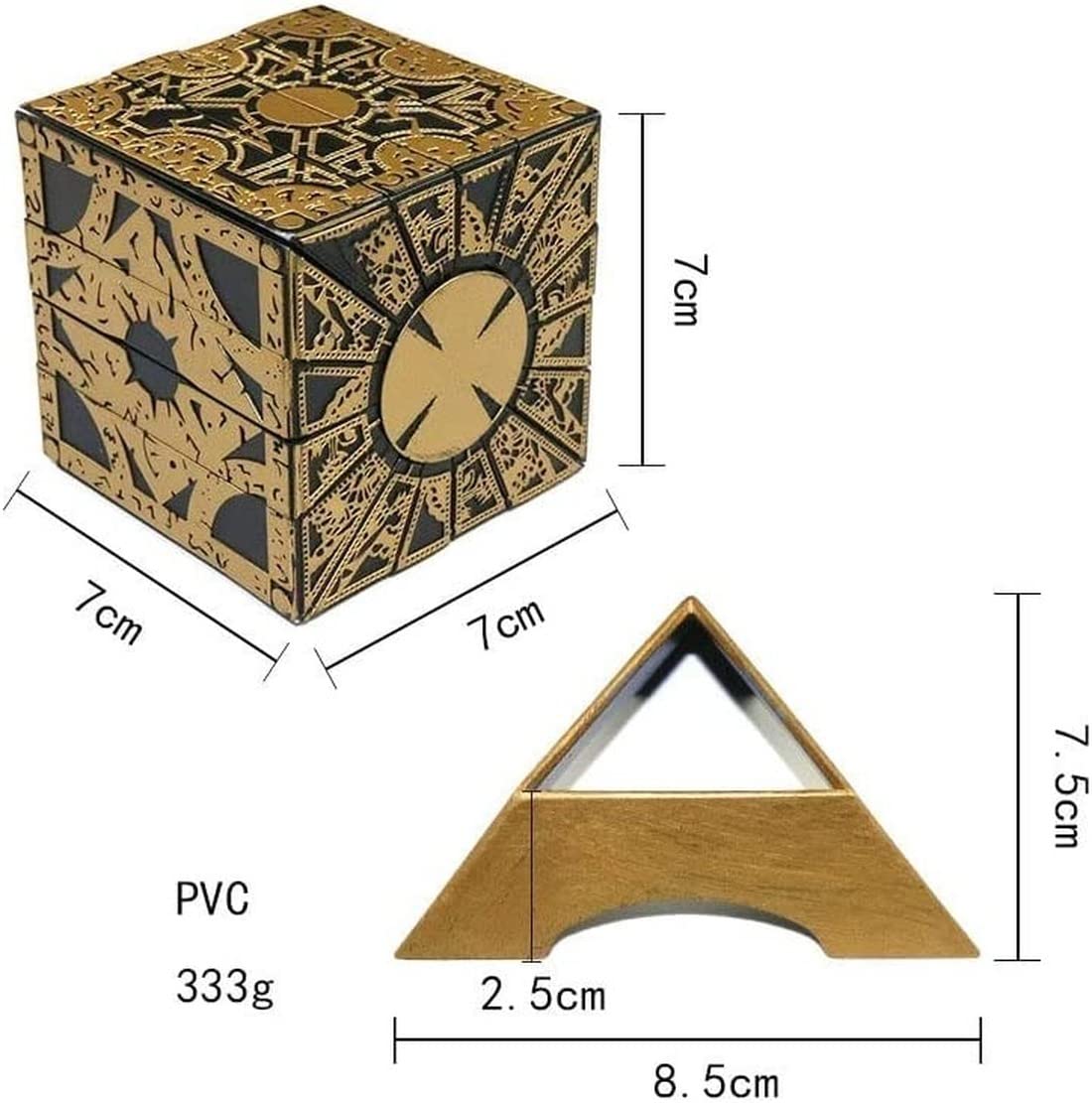 SUIZU Detachable Hellraiser Puzzle Box 1-1 replica detail highlights faithful prop restoration.
