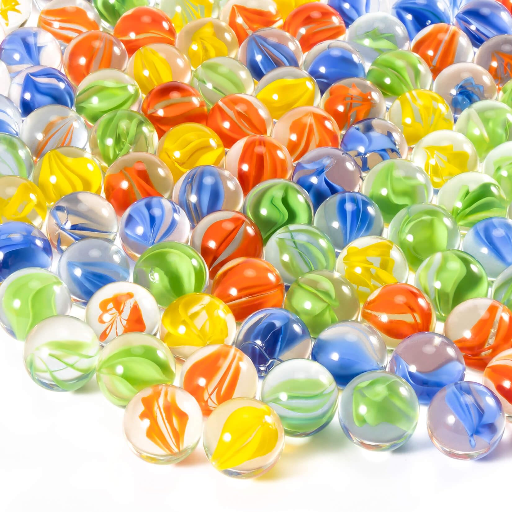 Sukh front packaging showing 90 marbles and clear storage, easy selection benefit