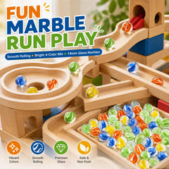 Sukh marbles in hand showing 14mm scale for comfortable grip and play