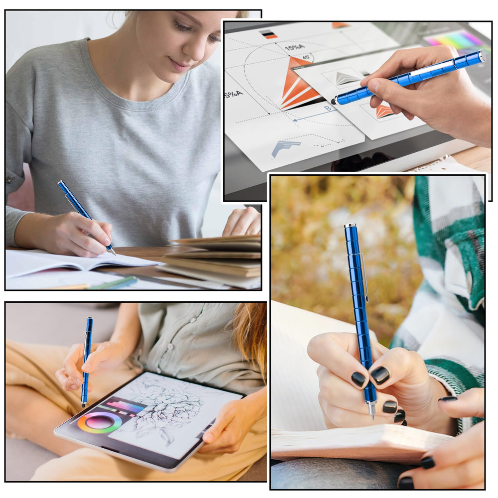 SUKIPIN magnetic fidget pen blue enables endless shape transformations for imagination.