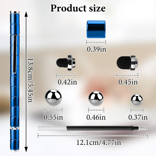 SUKIPIN blue magnet fidget pen shows transformable shapes for creative thinking.