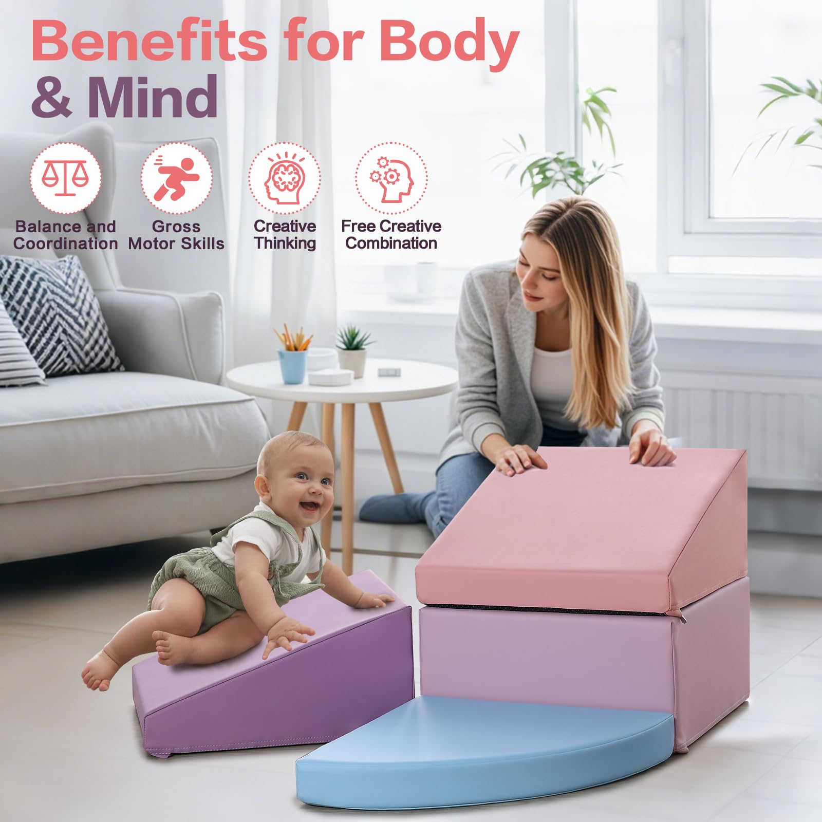 Sumbababy colorful blocks boost motor skills and imaginative play indoors