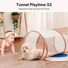 Sumbababy pop up tunnel for indoor fun with small pets.