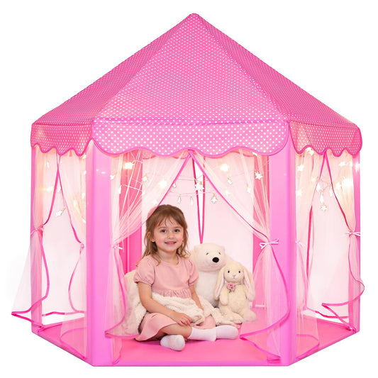 Sumbababy princess castle tent pink with private indoor play space for imaginative kids.