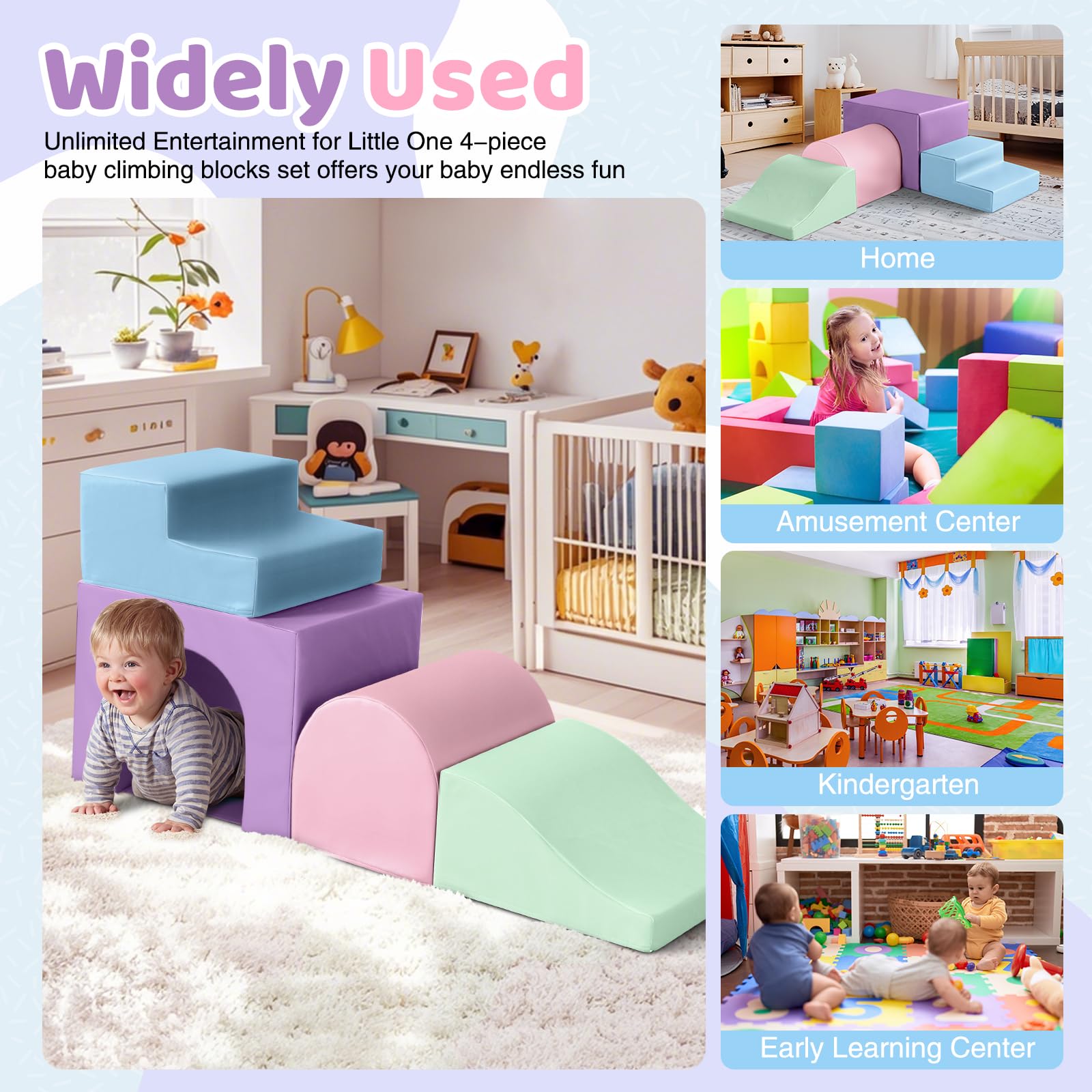 Sumbababy kids playing with blocks supports active imagination and safe exploration.