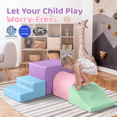 Sumbababy climbing blocks stairs support motor skills during play.