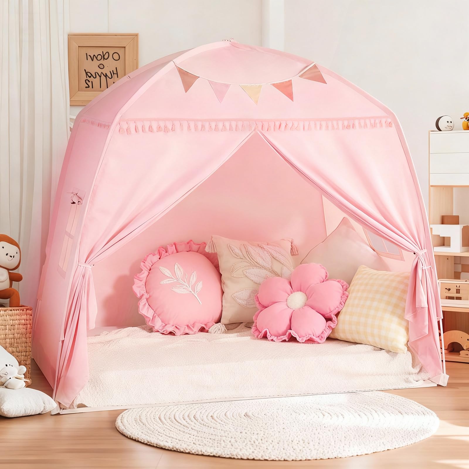 Sumbababy spacious play area fits multiple children and a mattress