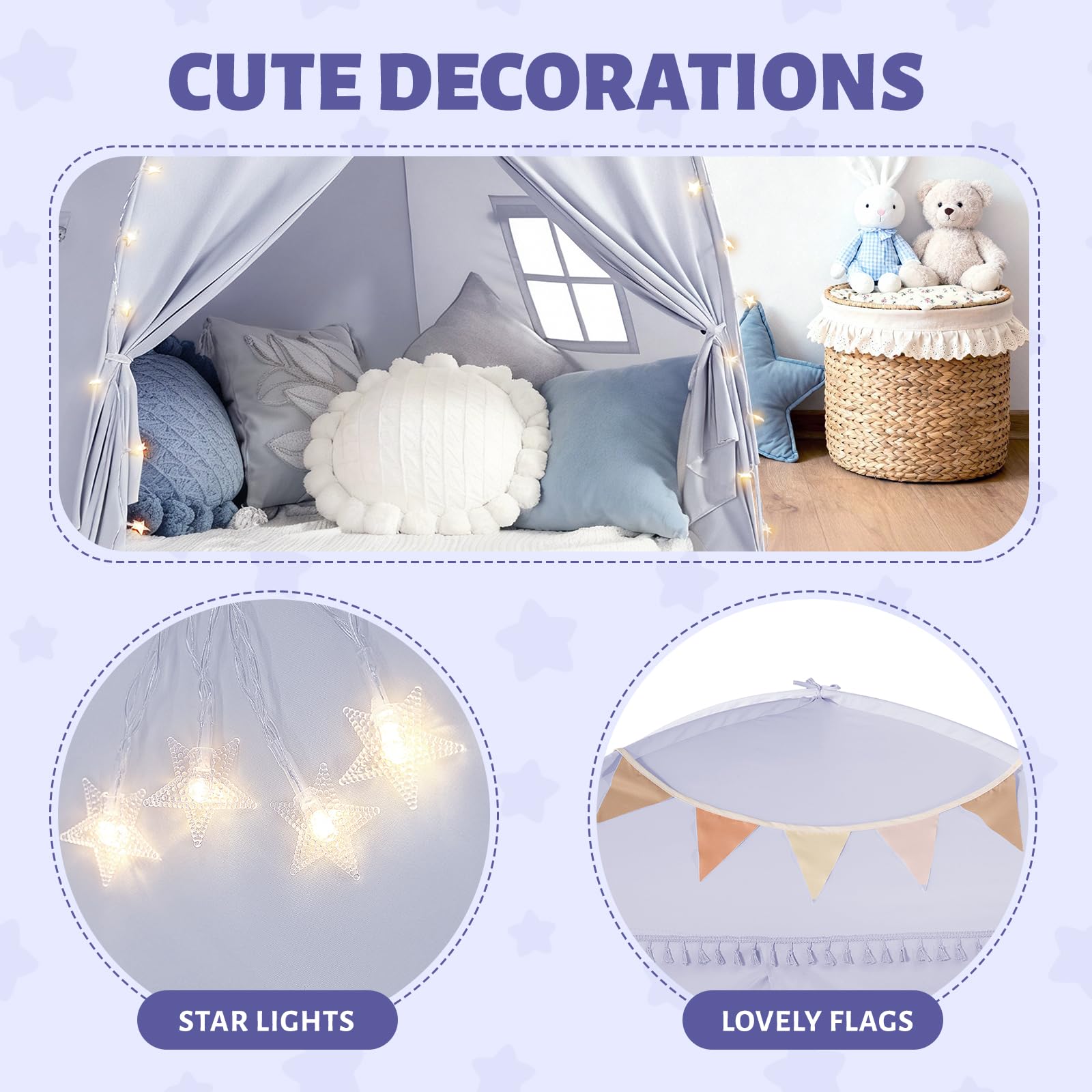 Sumbababy tepee dome design creates a spacious private play space