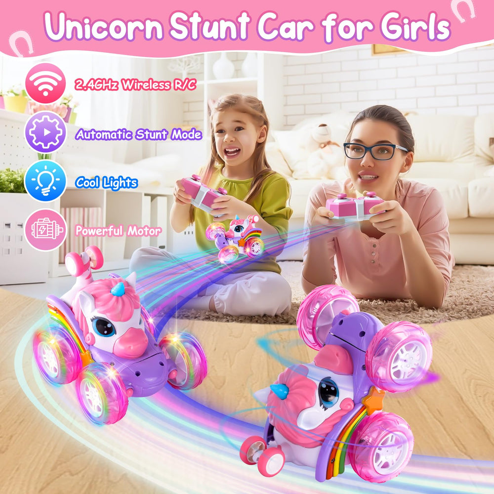SUMEAUT unicorn RC car playtime scene supports creative storytelling sessions