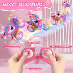 SUMEAUT unicorn RC car top view emphasizing compact design for easy control