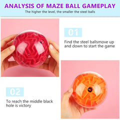 Sumind 4 Pcs 3D Puzzle Maze Ball red suitable for steady focus during quick thinking