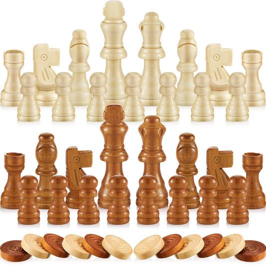 Sumind 80-piece wooden checkers set with mixed styles for versatile gameplay