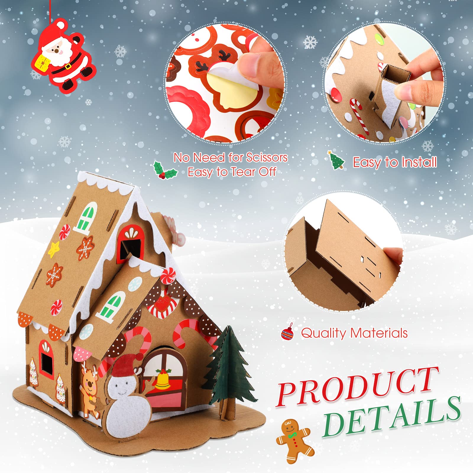 Sumind Christmas gingerbread house decor offers durable, reusable festive accents
