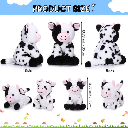 Sumind mother cow back zipper opens to reveal baby calves for interactive storytelling