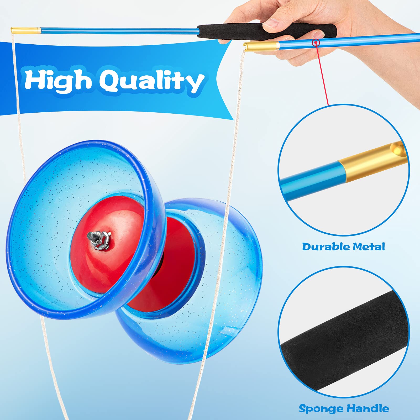 Sumind diabolo ropes set for reliable throws and catches.