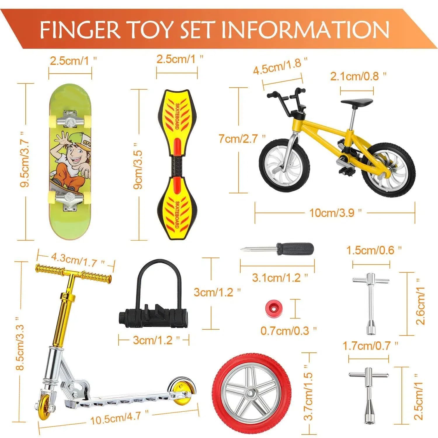 Sumind finger bike red with rotating head for realistic mini riding.