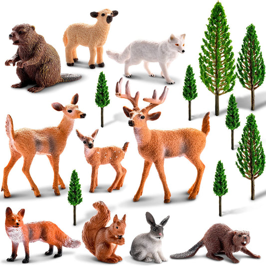 Sumind forest animals buck figurine for realistic miniature landscapes and cake toppers.