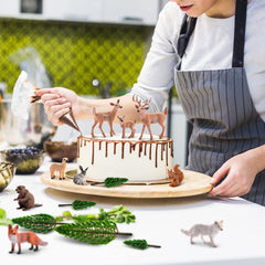 Sumind forest animals moose figurine creates focal point in woodland displays.