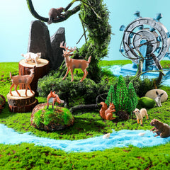 Sumind forest animals squirrel figurine adds charm to shelves and dioramas.