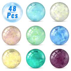 Sumind glow marbles glow in green hues from different light angles for ambience.