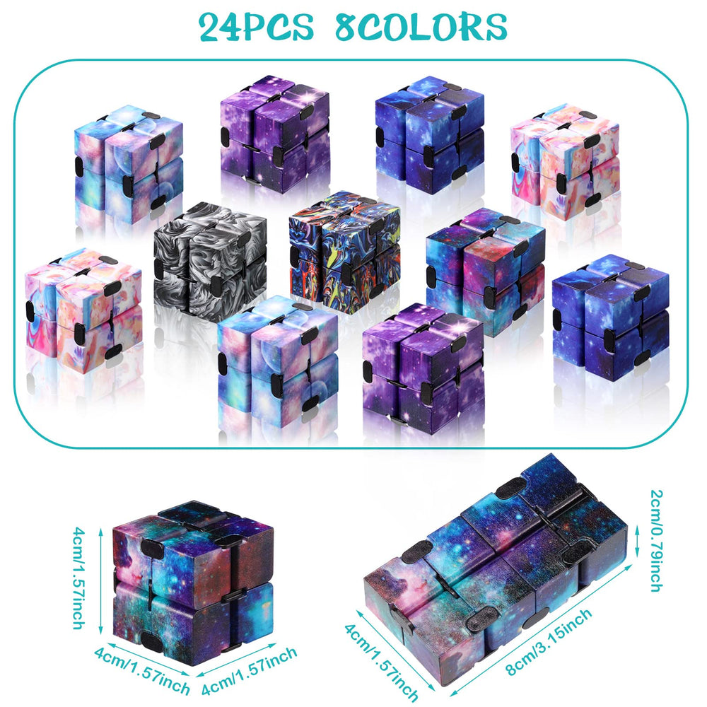 Sumind Infinity Cube with 24 pieces, colorful macaron set for sharing and gifting