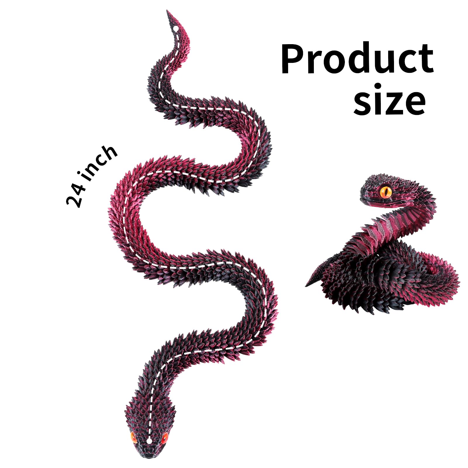 SUMLAND gradient color on crystal snake reflecting light for striking appearance