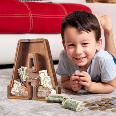 Summidate decor-friendly piggy bank displayed in a cozy room setting as decor.