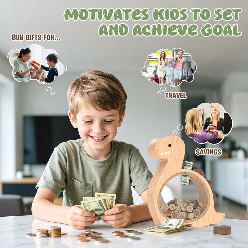 Summidate piggy bank back engraving option for custom message
