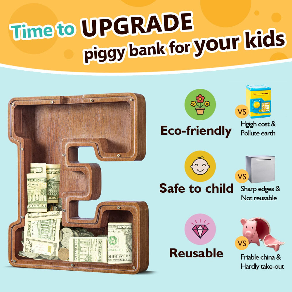 Summidate laser-engraved name piggy bank adds personalized charm for gifting.