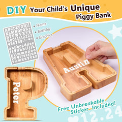 SummiDate piggy bank acrylic panel clearly shows savings progress