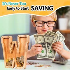 SummiDate large letter design doubles as desk decor and savings tool