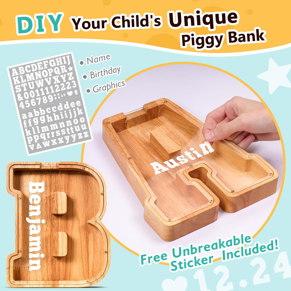 SummiDate piggy bank with clear acrylic panel for easy savings tracking
