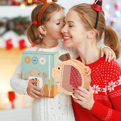 Summidate wooden piggy bank back-to-school companion for learning money management and goal setting.