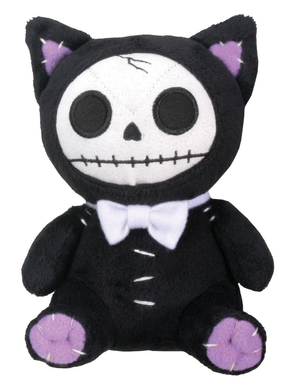 SUMMIT COLLECTION Furrybones Black Cat Mao Mao front view plush, cuddly companion.