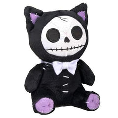 SUMMIT COLLECTION Furrybones Black Cat Mao Mao plush texture close-up, soft and comforting.