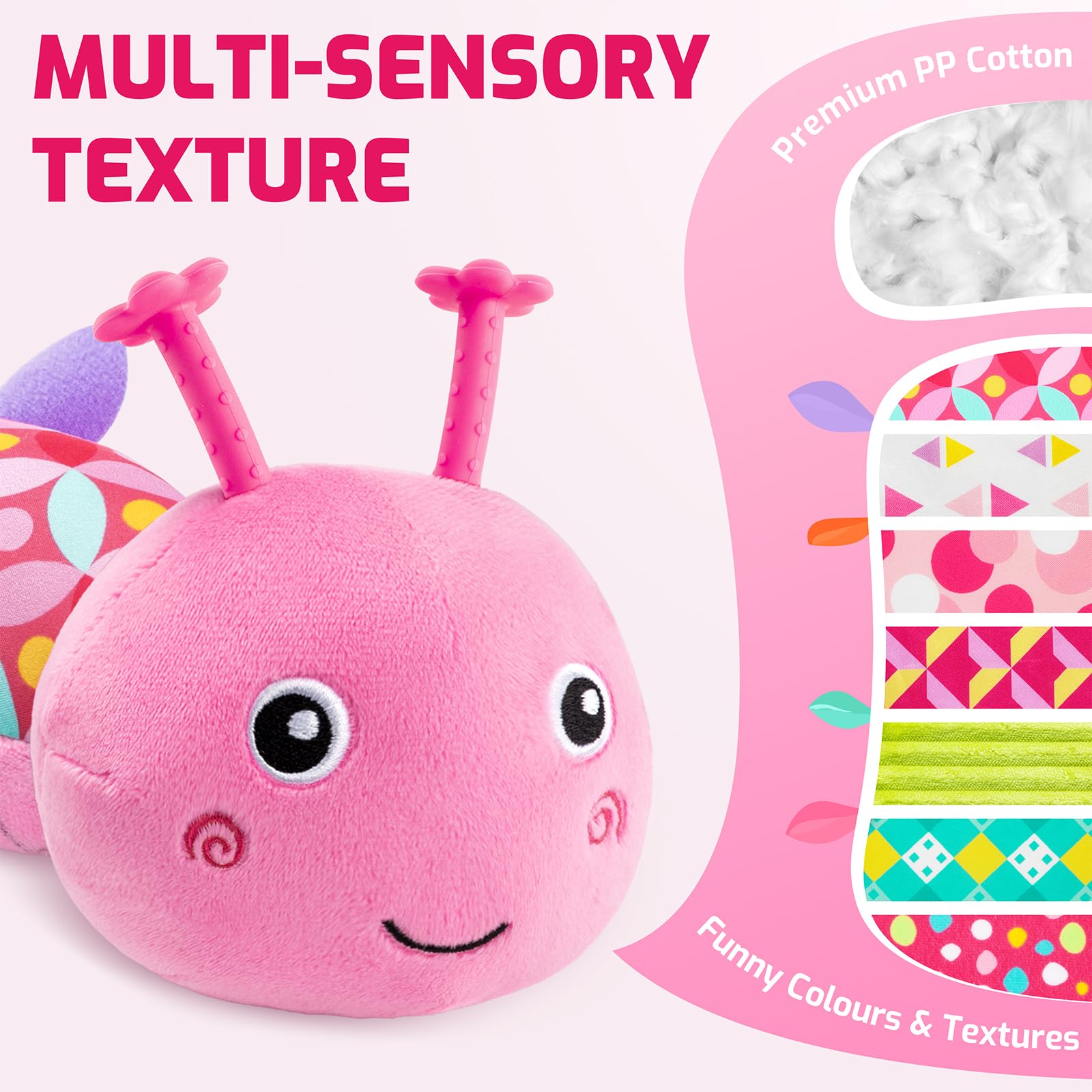 Sumobaby Caterpillar head with music box delivers soothing melodies for baby engagement