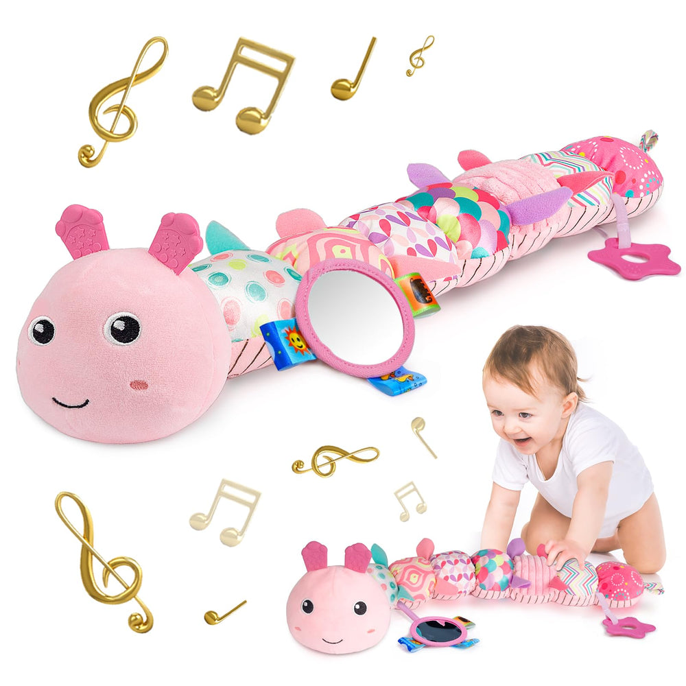 Sumobaby Caterpillar mirror toy enhances visual focus during tummy time.