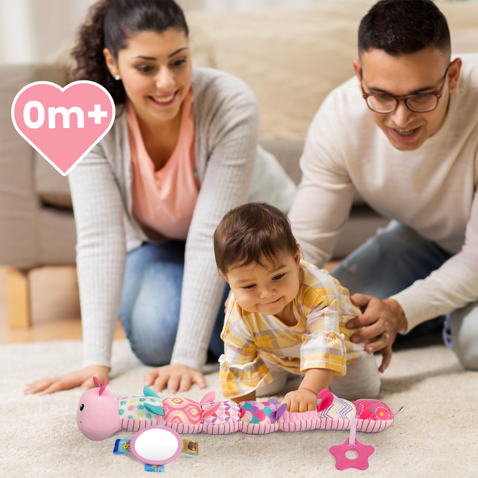 Sumobaby Caterpillar textures promote sensory exploration during play.