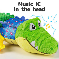 Sumobaby crocodile back crinkle texture stimulates sensory exploration.