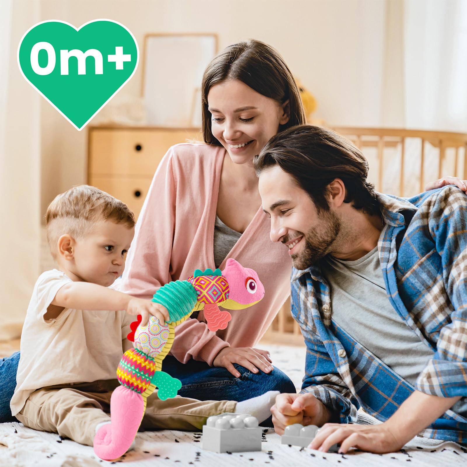 Sumobaby dinosaur plush toy serves as a comforting on-the-go companion.