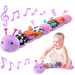 Sumobaby infant musical caterpillar back textures stimulate visual and tactile exploration.