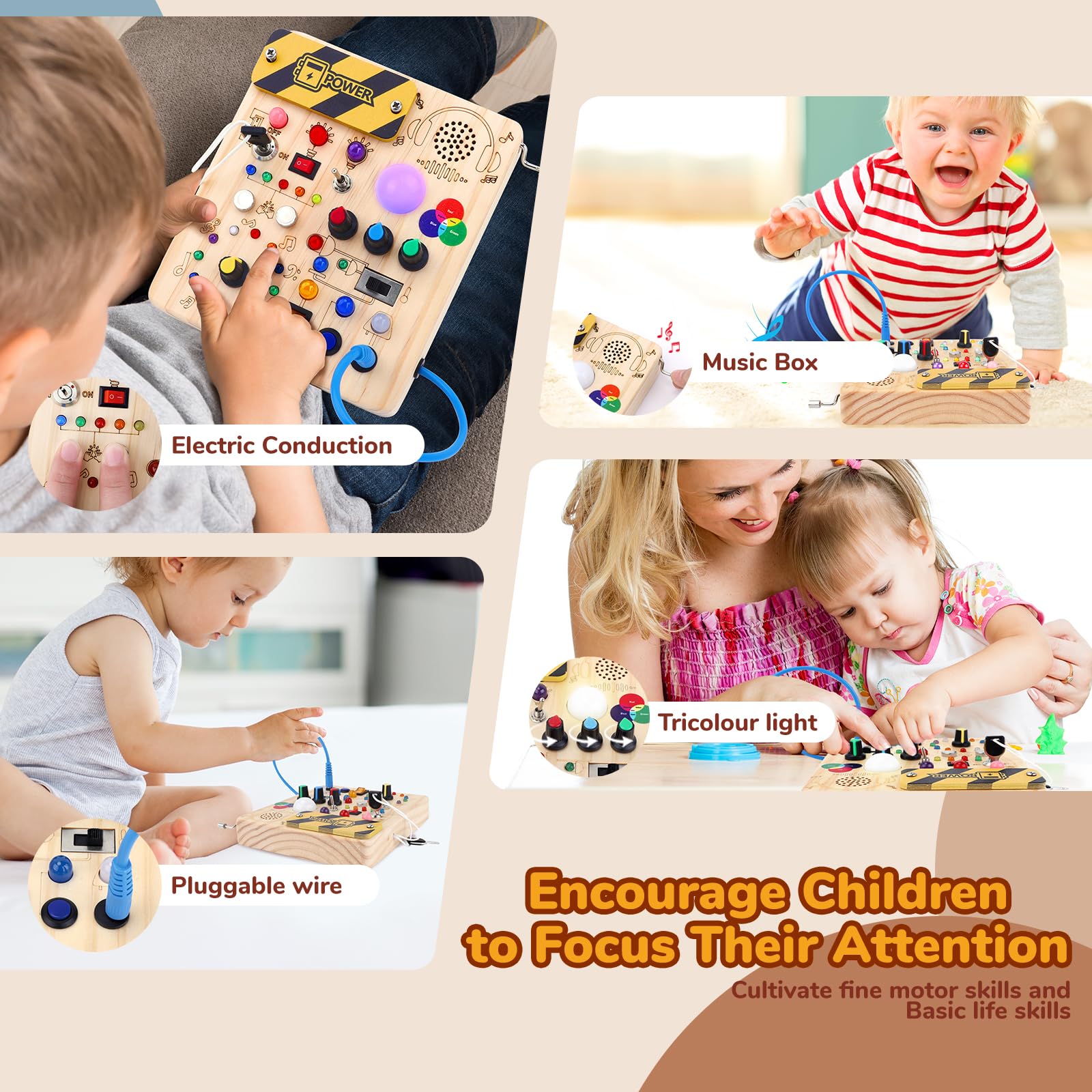 Sumsoltic Busy Board color mixing activity supporting visual discrimination.