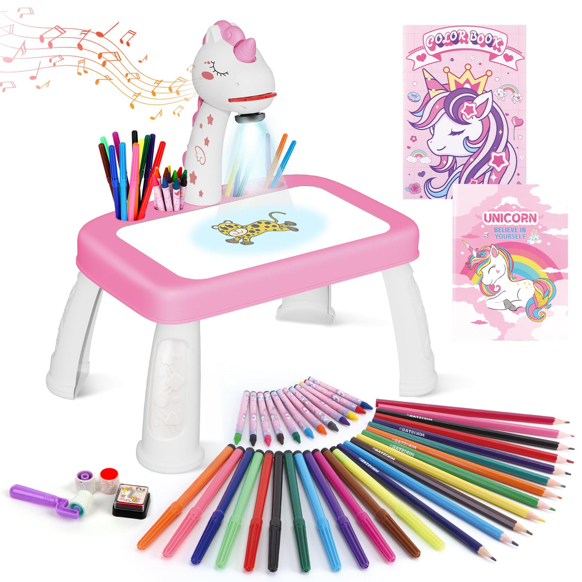 Sumsoltic drawing projector with pattern-disc guiding kids to trace shapes and spark creativity.