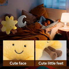 Sun and Moon Plush Moon face, soothing night-time companion.
